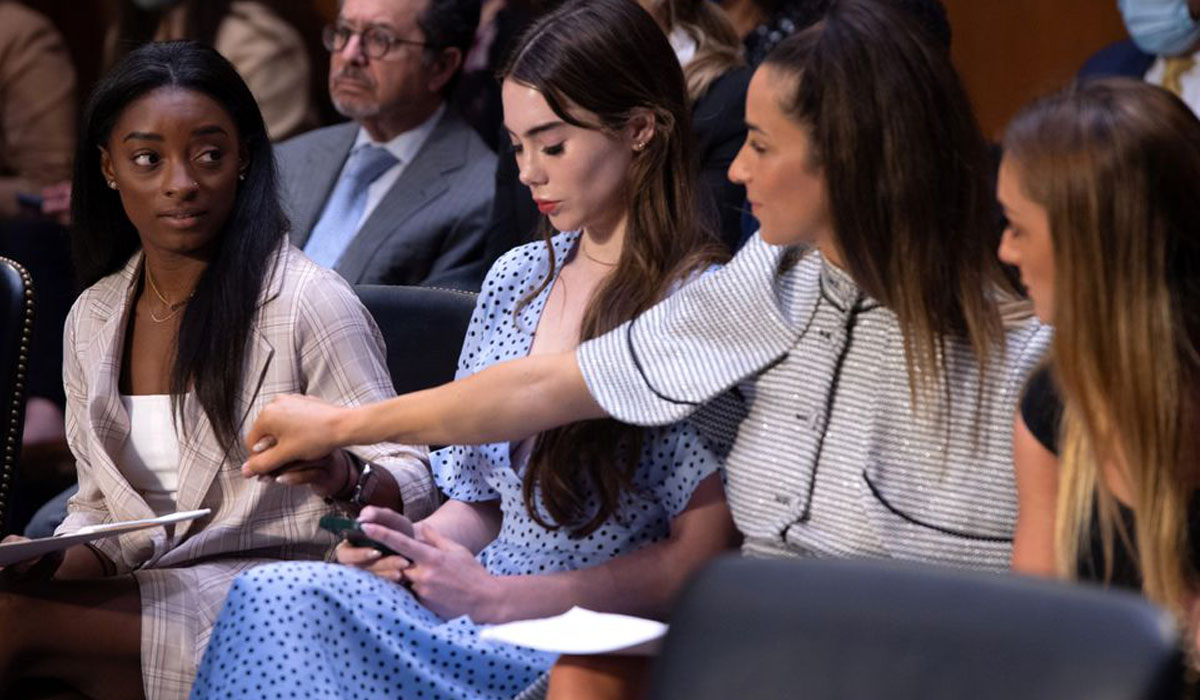 US Olympic gymnasts Simone Biles, McKayla Maroney, Aly Raisman and Maggie Nichols